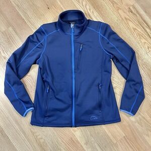 LL Bean Jacket Pro Stretch Fleece Full Zip Men's Size M Blue Outdoor Lightweight